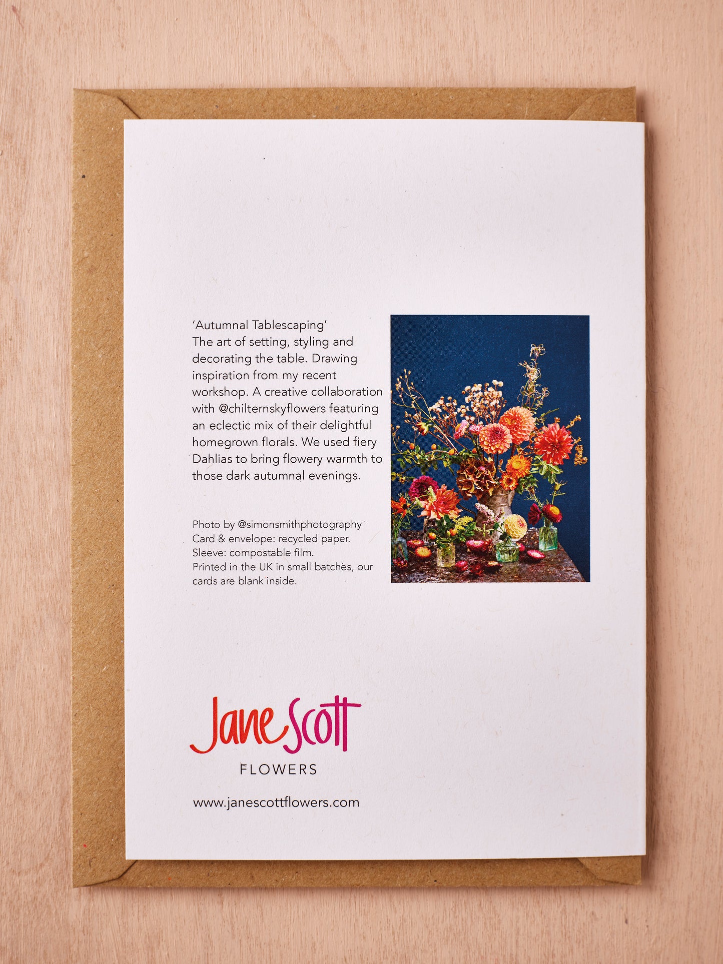 'Autumn Tablescaping' Greetings Card