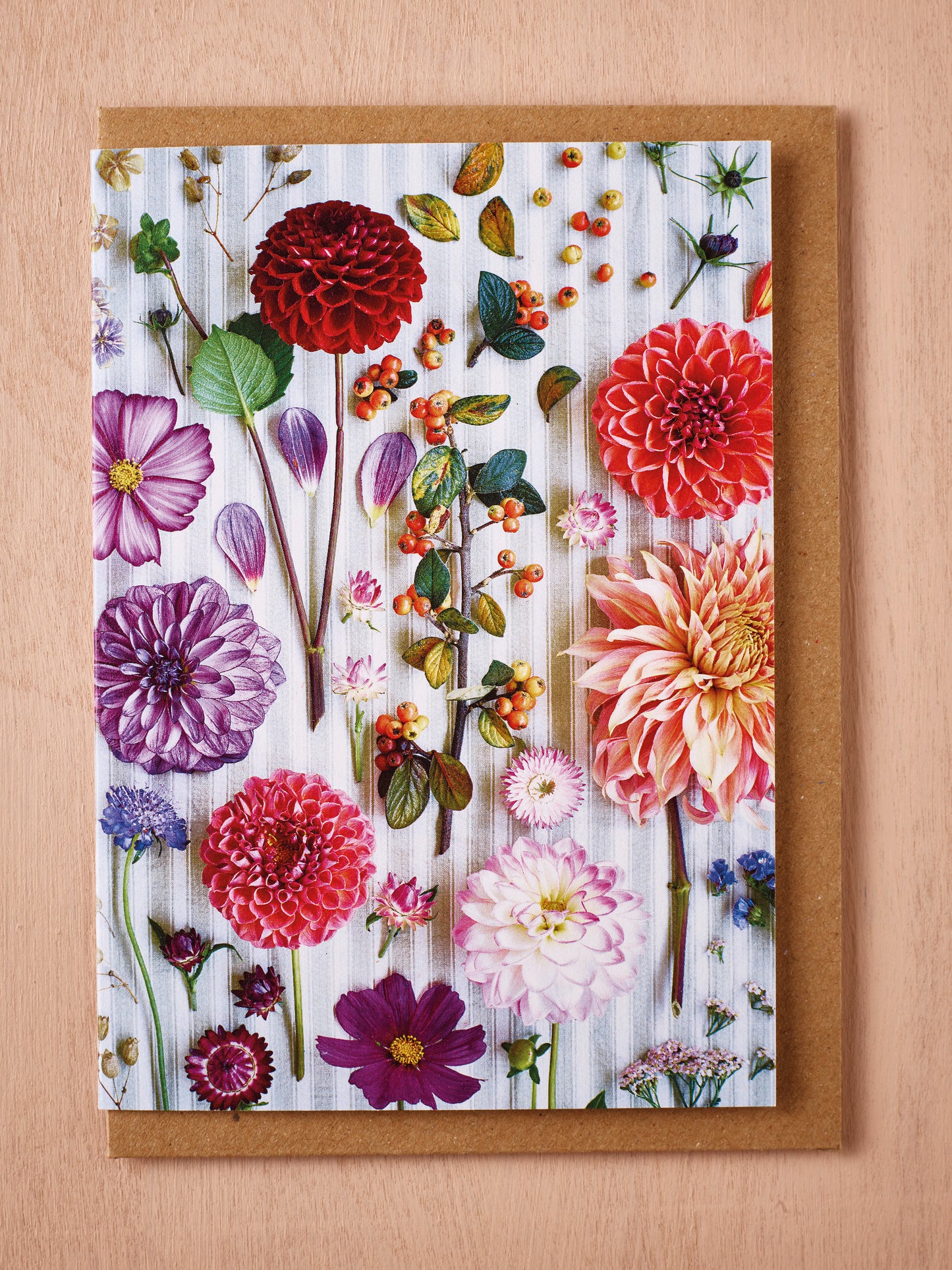 'British Grown Cut Flowers' Greetings Card