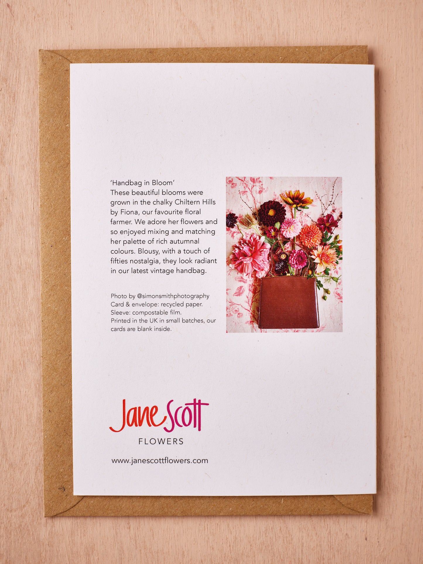 'Handbag in Bloom' Greetings Card