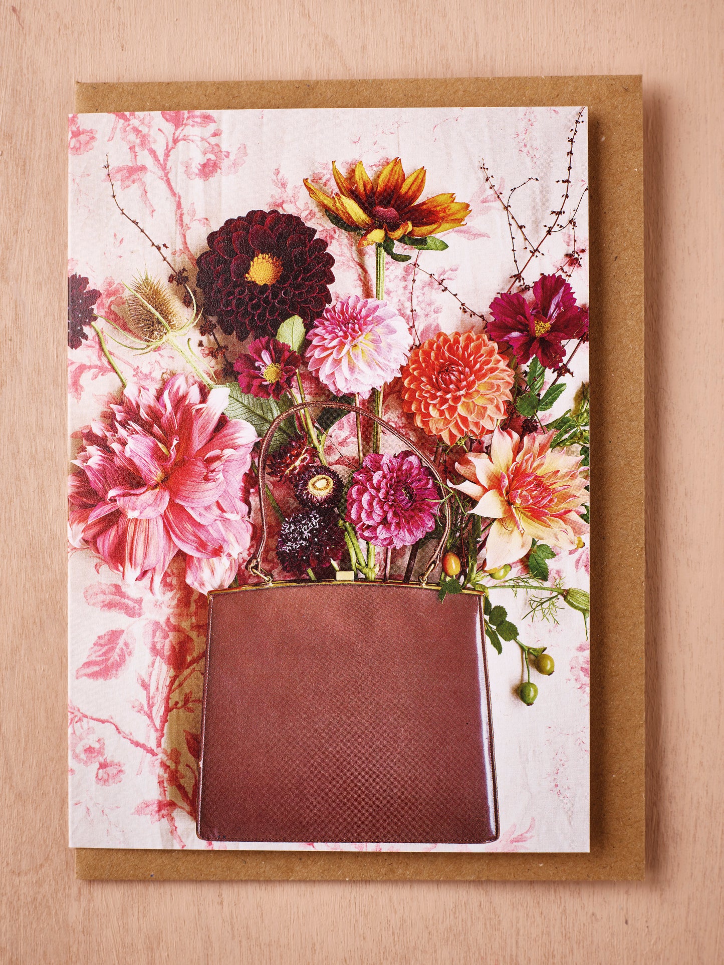 'Handbag in Bloom' Greetings Card