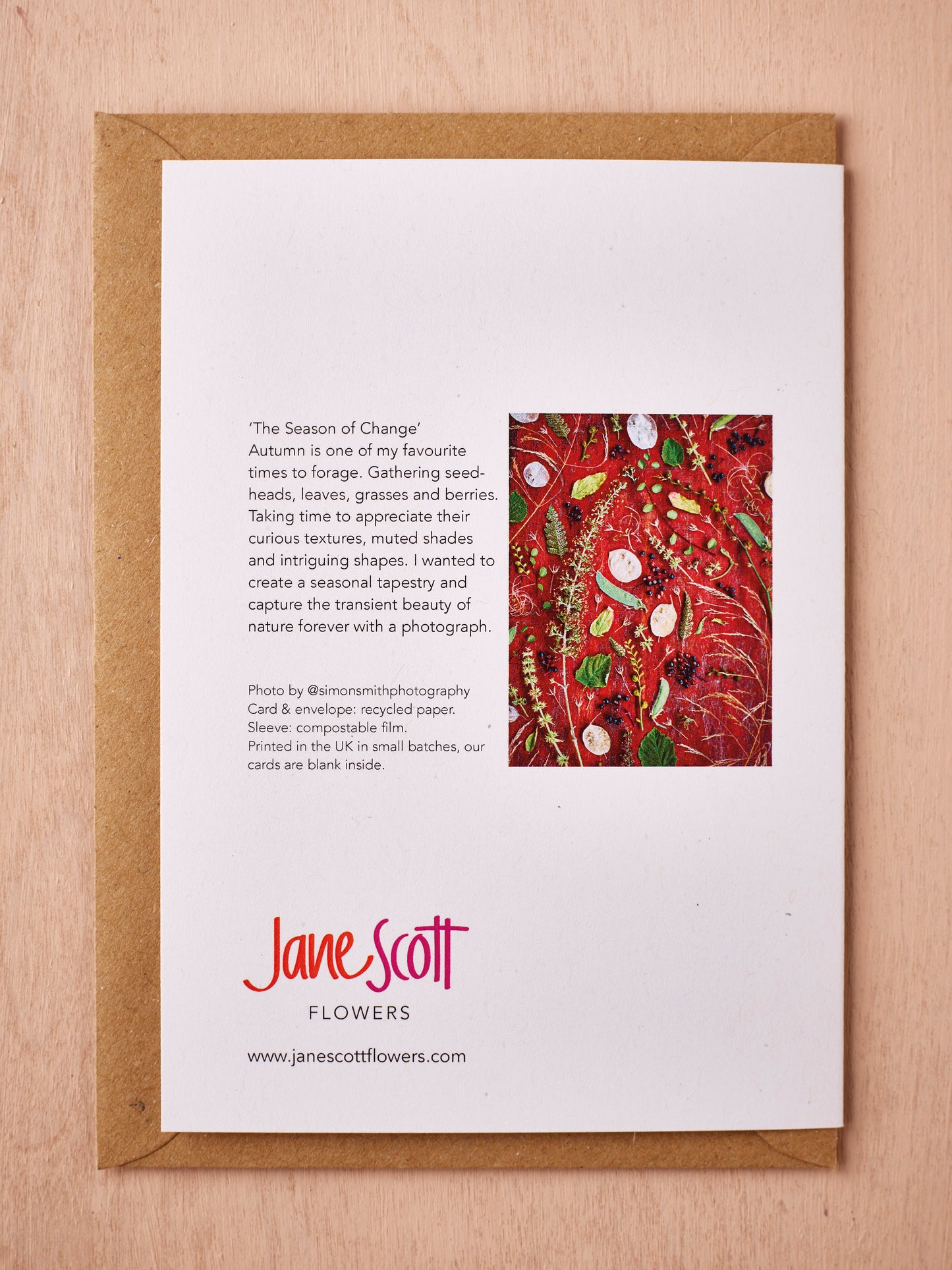 'The Season of Change' Greetings Card
