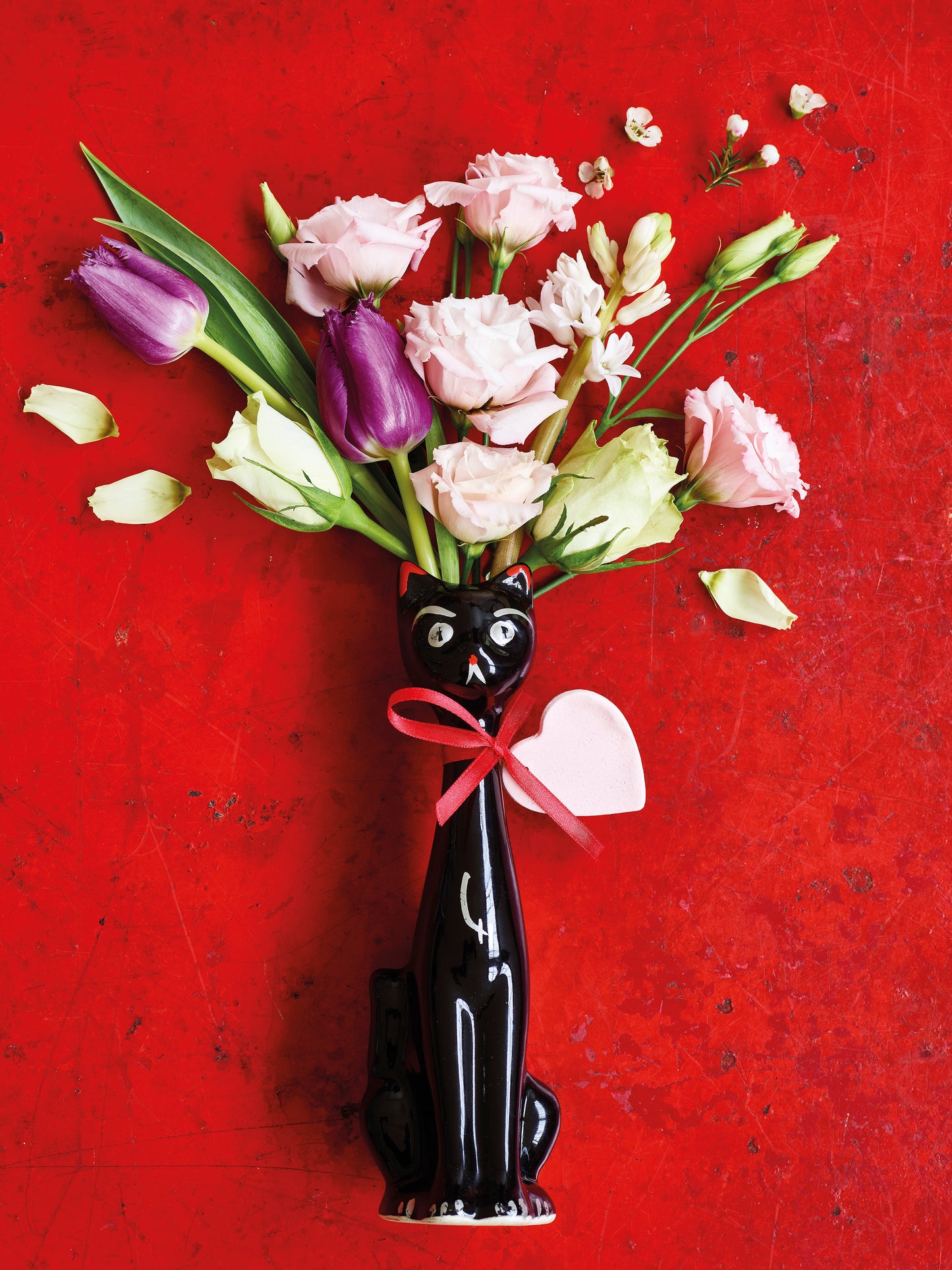 'Purrfect Petals' Valentine Card