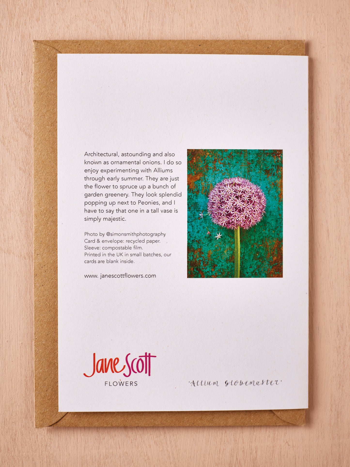 'Allium Globemaster' Greetings Card