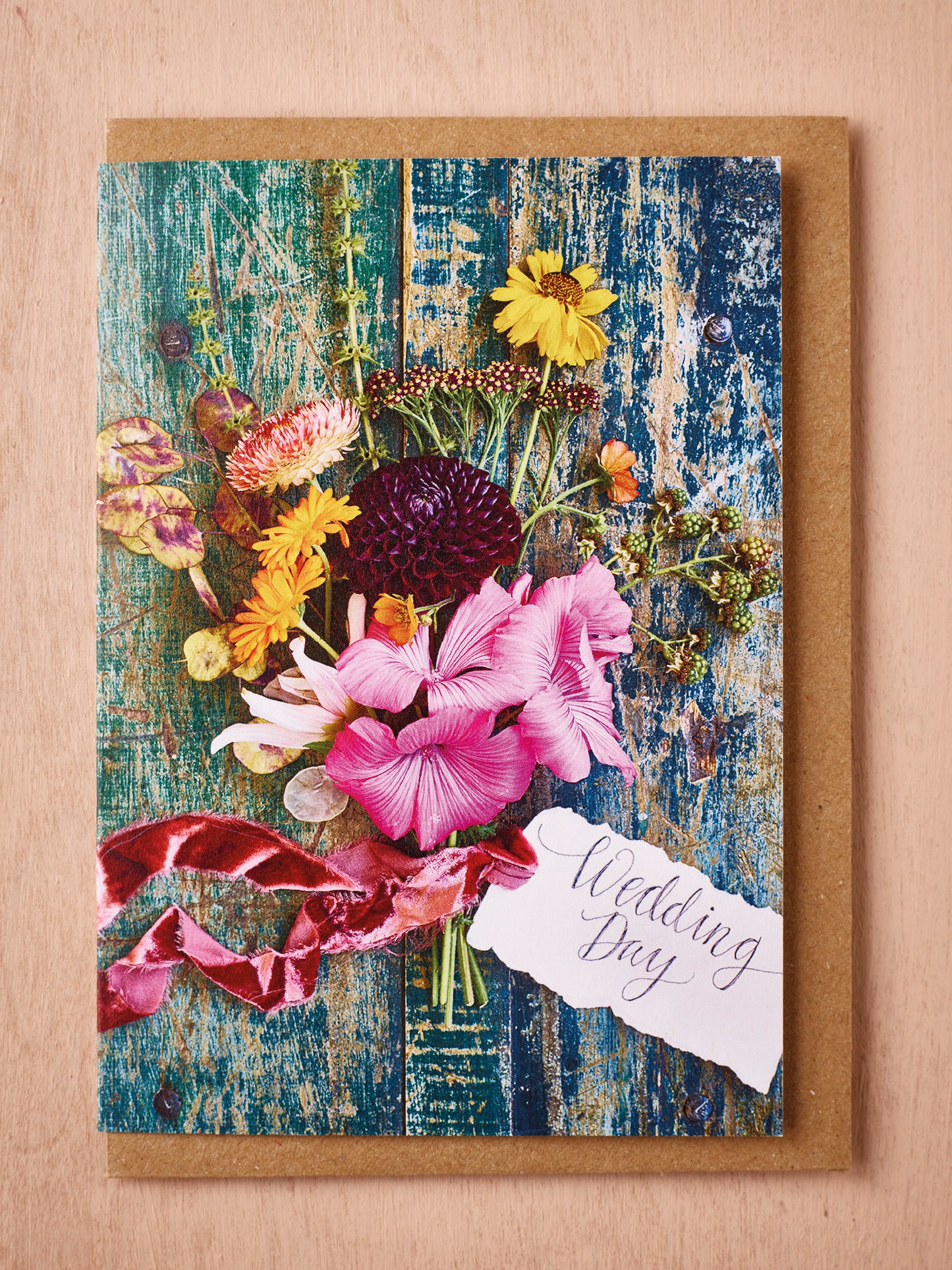 'Autumn Wedding Posy' Greetings Card