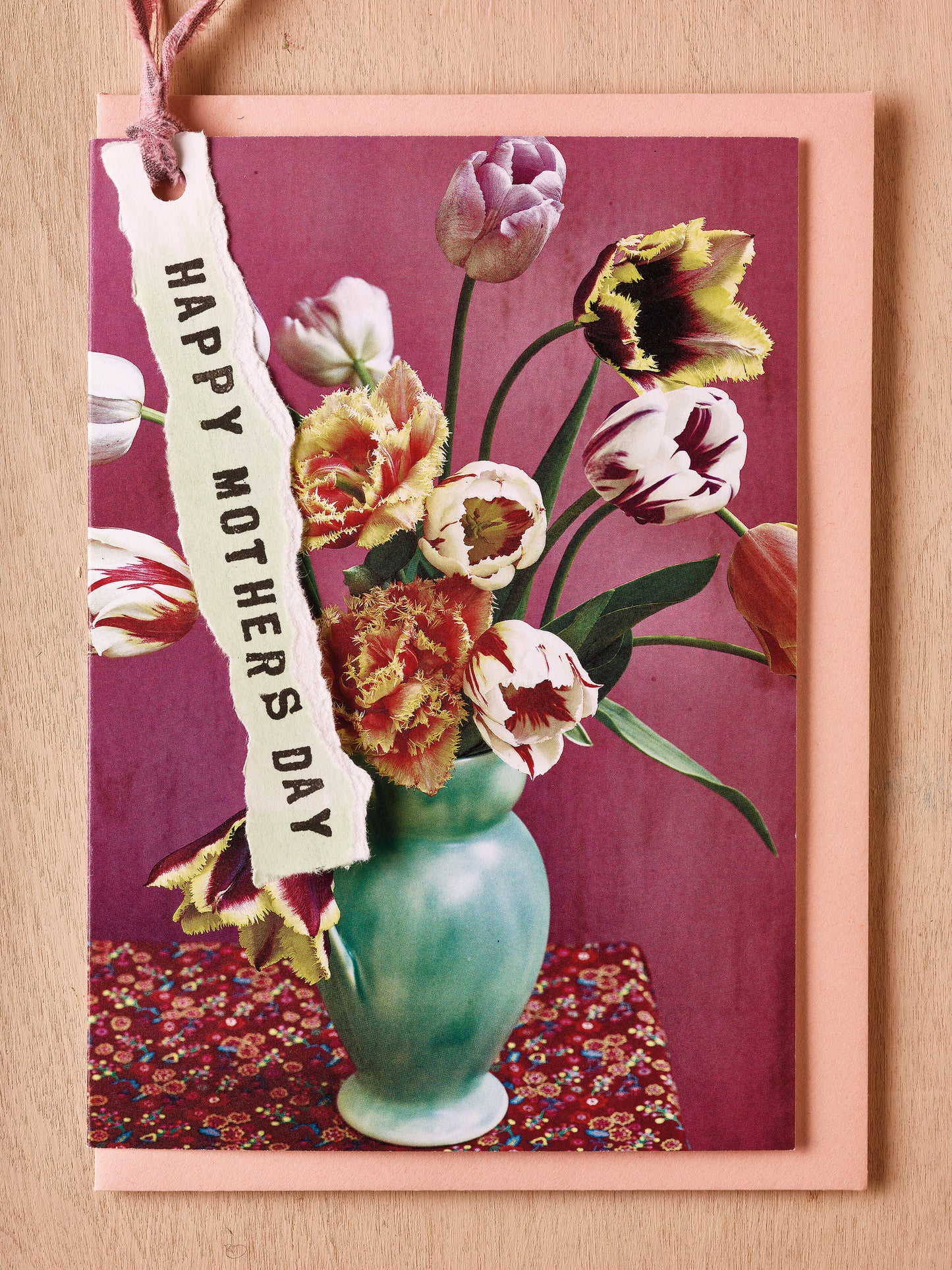 'Mother's Day Bright Tulips with Jug' Greetings Card