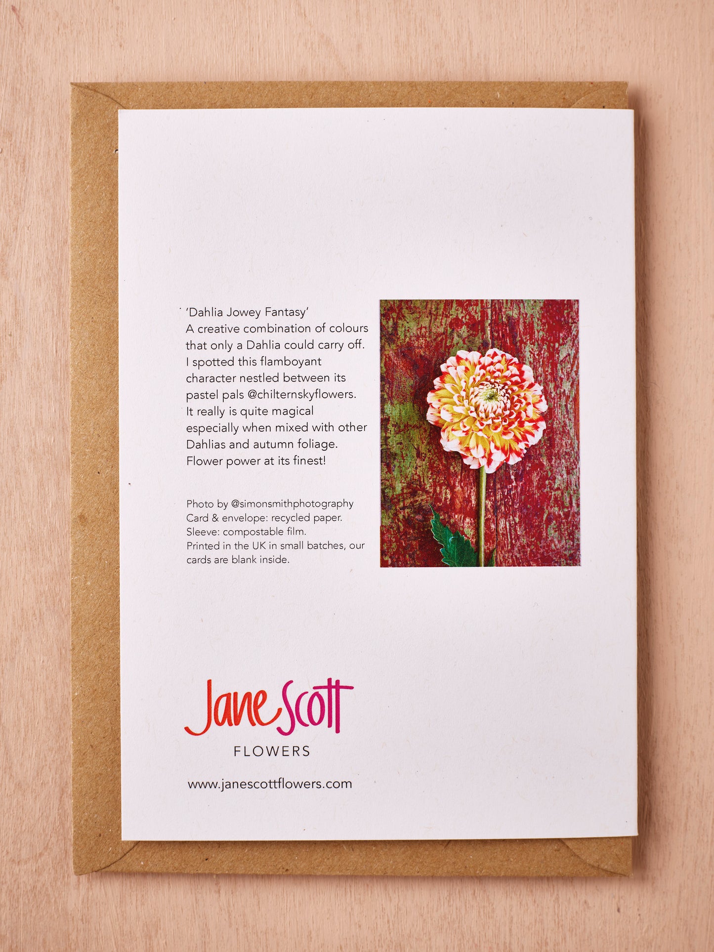 Set of 4 Garden Dahlia Cards