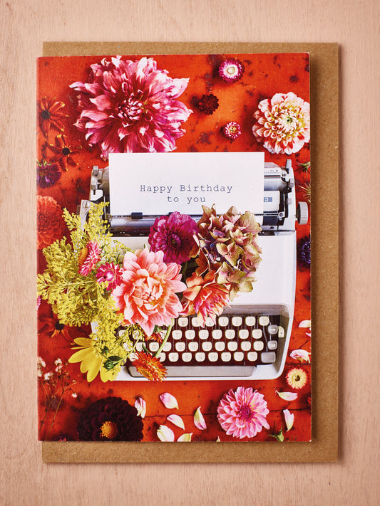 'Esme's Birthday Typewriter' Greetings Card