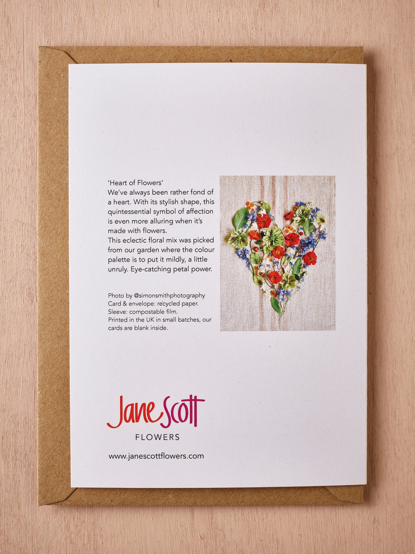 'Heart of Flowers' Greetings Card