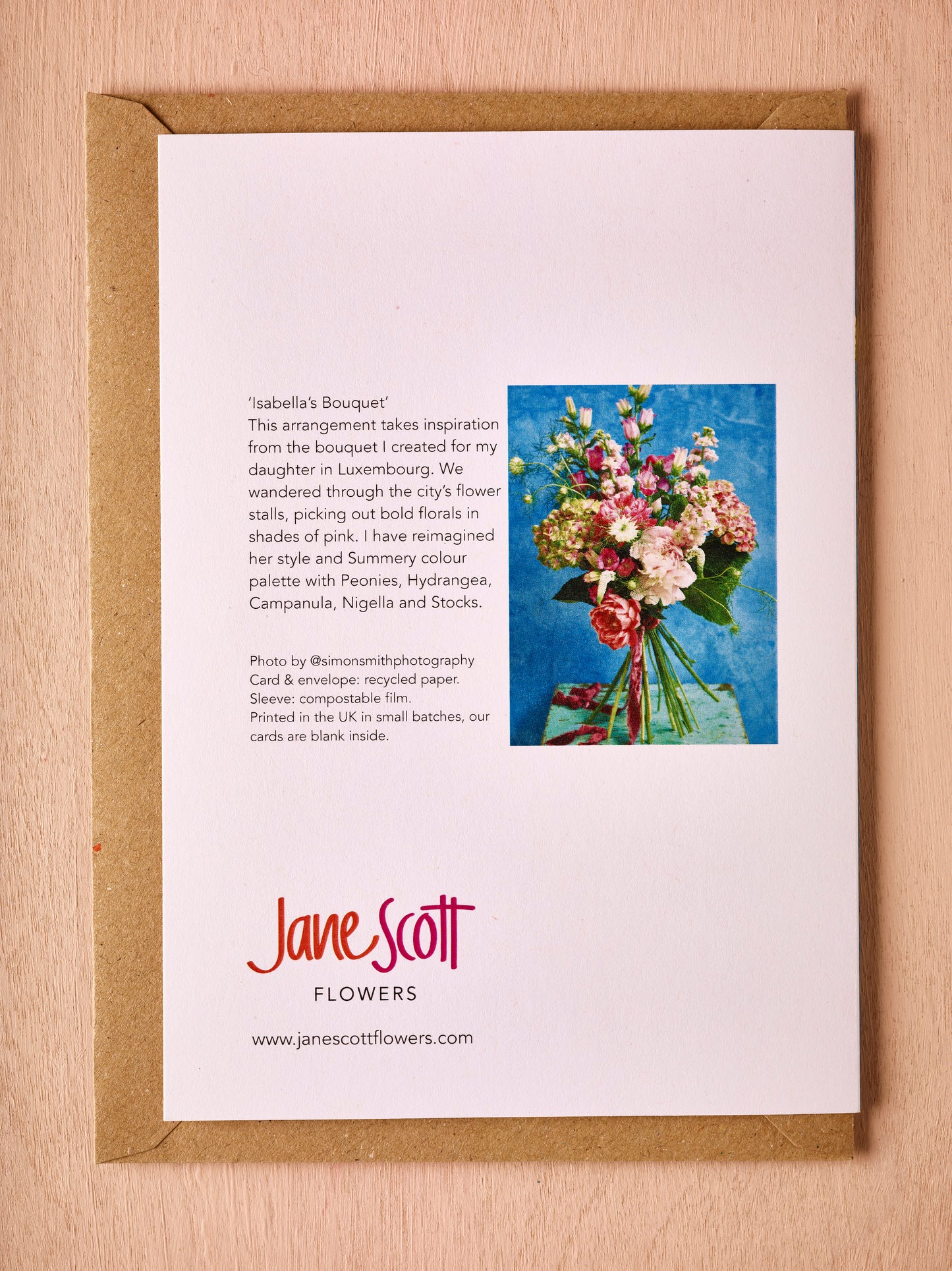 'Isabella's Bouquet' Greetings Card