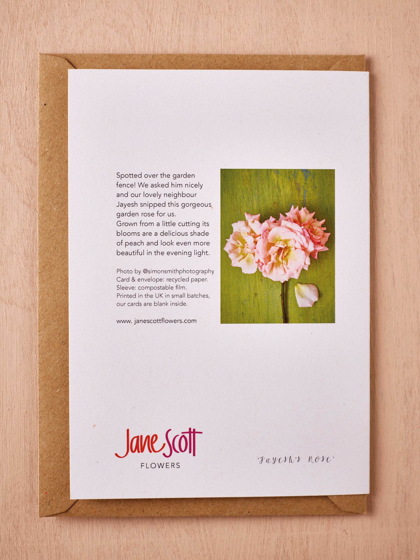 'Jayesh's Rose' Greetings Card