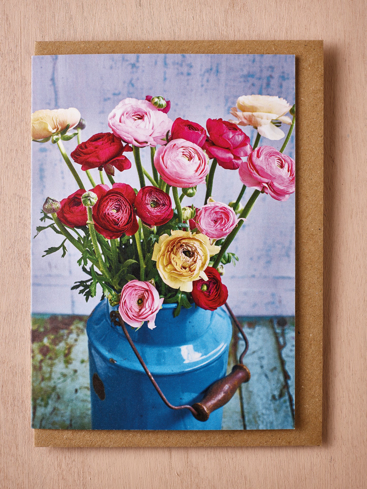 'Sky-Blue Pink' Greetings Card