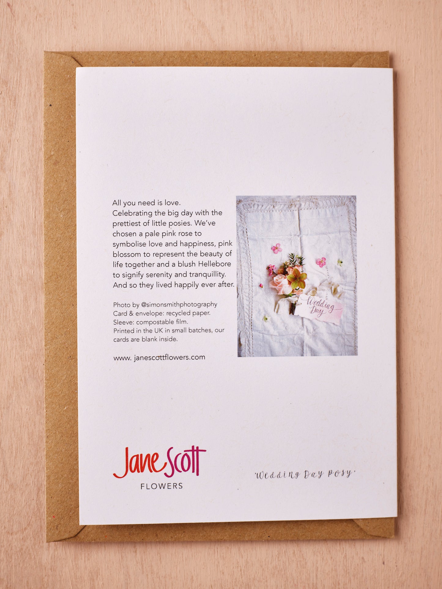 'Wedding Day Posy' Greetings Card