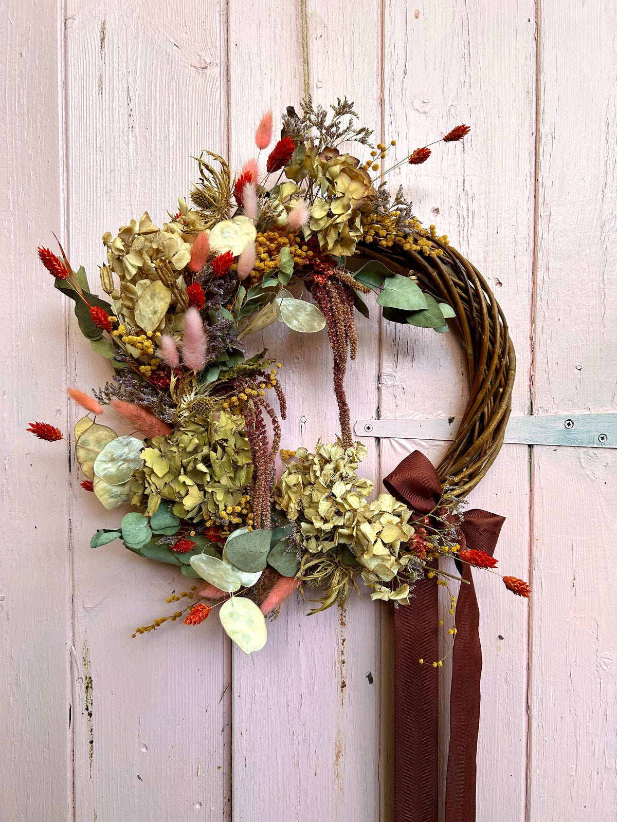 Autumn Dried Flower Wreath Workshop 6pm - 8pm Thursday 29th October 2026